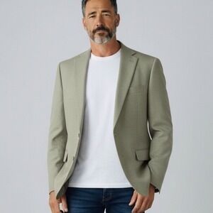 Jack Victor Bocawood Men's Light Tan 100% Cashmere Blazer Sport Coat 40R